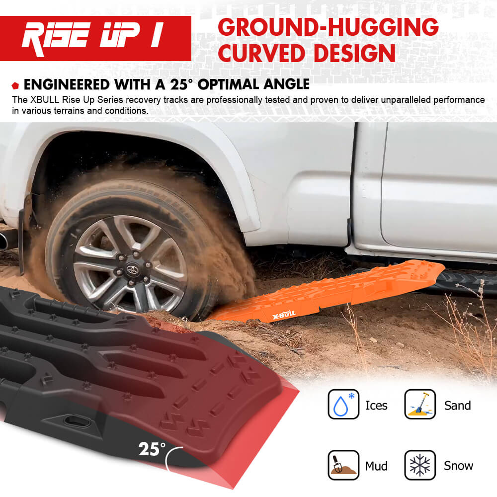 12T Sand Snow Mud Recovery Tracks 4PCS, High-Strength for 4WD