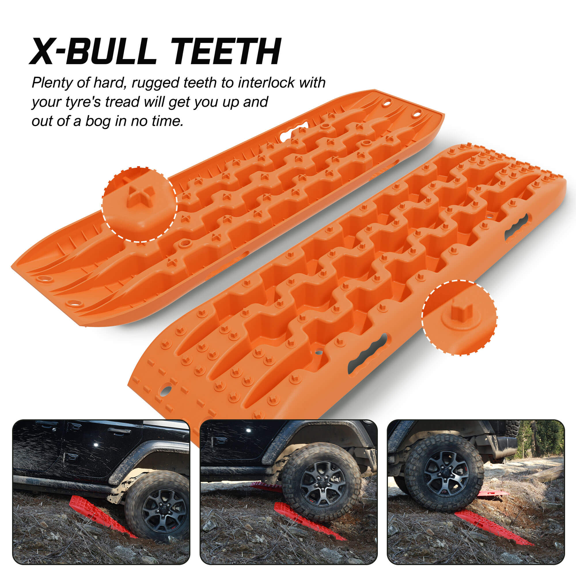 Heavy Duty Anti-UV 4WD Recovery Tracks 10T 2PCS - X-BULL