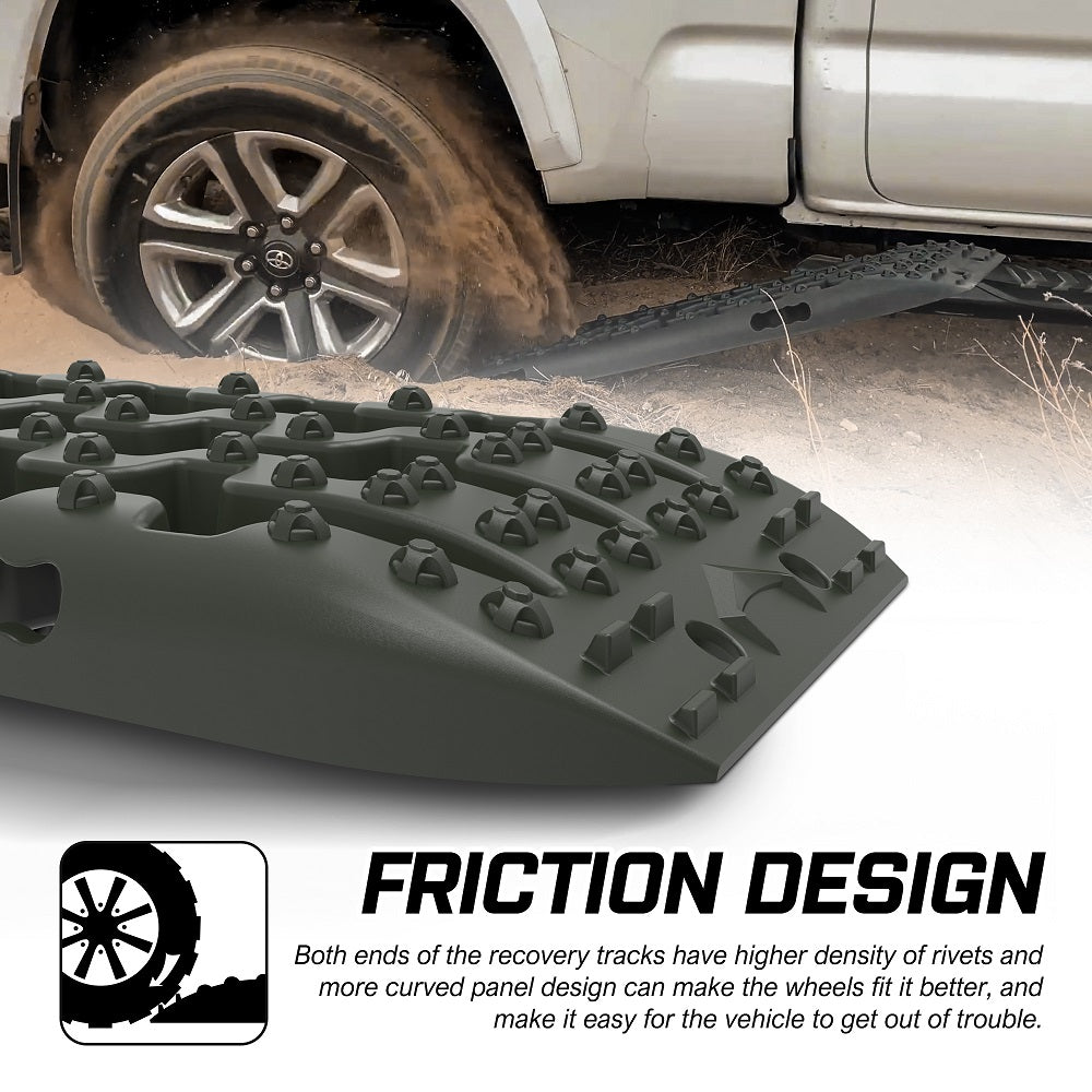 Heavy-Duty 4x4 Recovery Tracks Set with Tyre Deflator - X-BULL