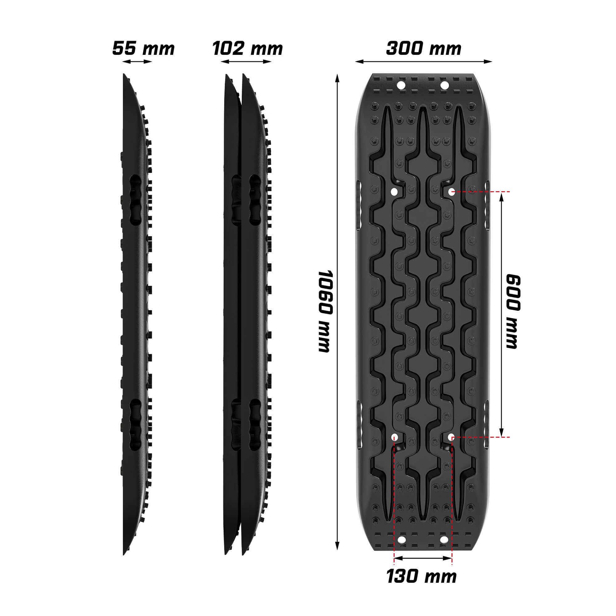 Reinforced Nylon Recovery Tracks 10T 2PCS Gen3.0 X-BULL