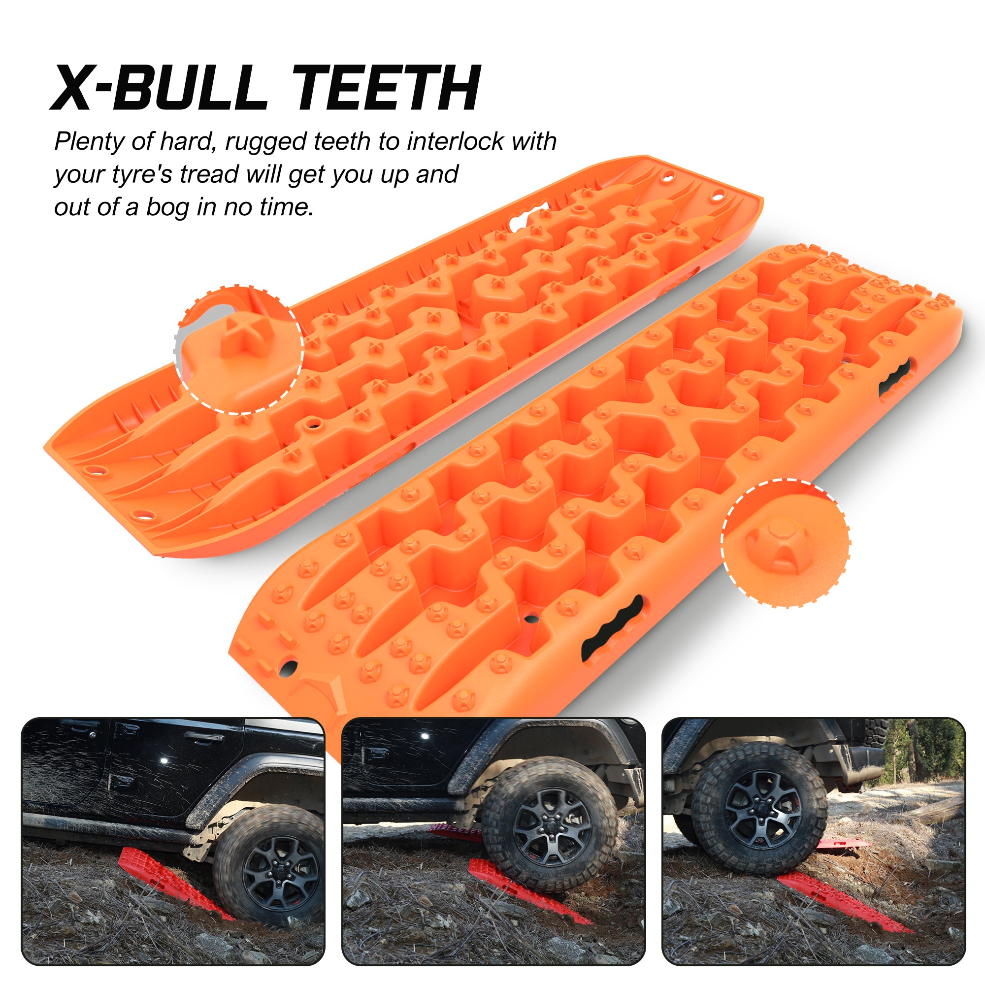 Heavy Duty Nylon Recovery Tracks 2 pcs Sand/Mud Kit X-BULL