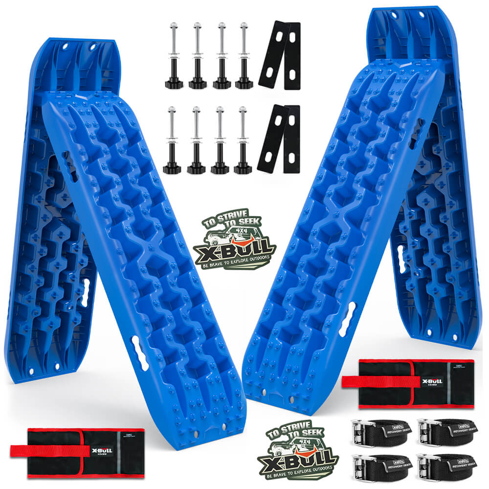 Heavy Duty Recovery Tracks 2 Pairs 10T for Sand Mud Snow, X-BULL