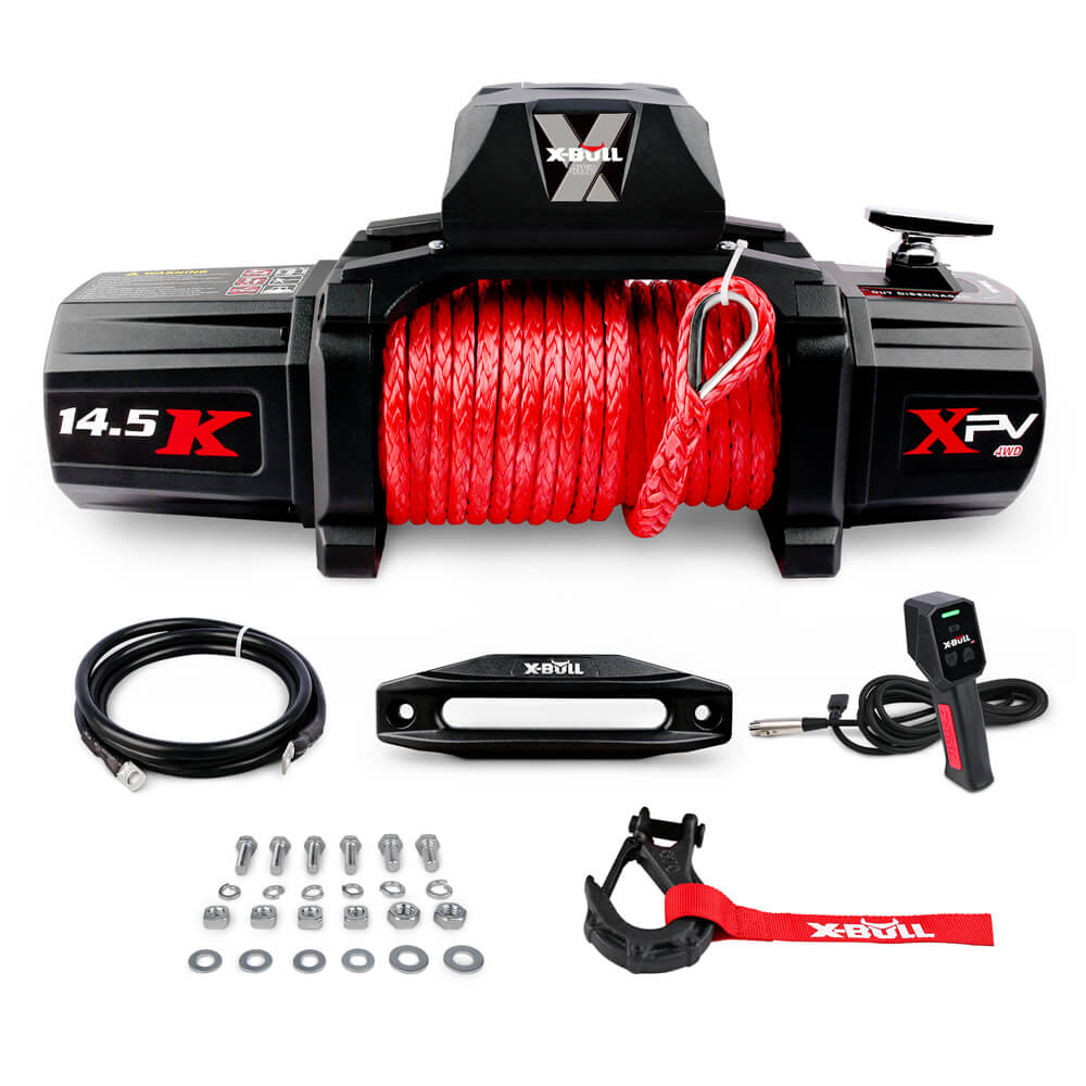 14500LBS Electric Winch 12V Synthetic Rope Waterproof 4WD