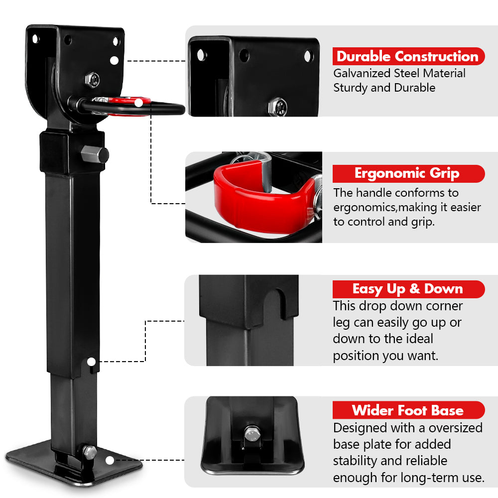 Heavy-Duty Adjustable Trailer Legs, 2-Pack - X-BULL