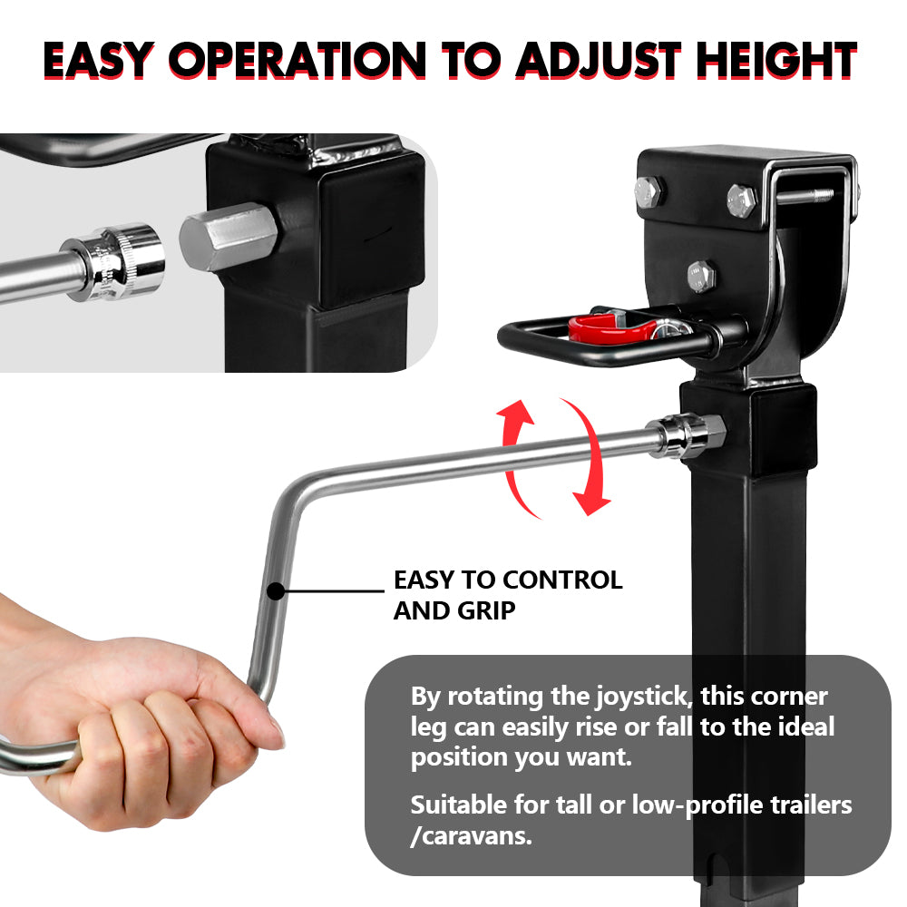 Heavy-Duty Adjustable Trailer Legs, 2-Pack - X-BULL