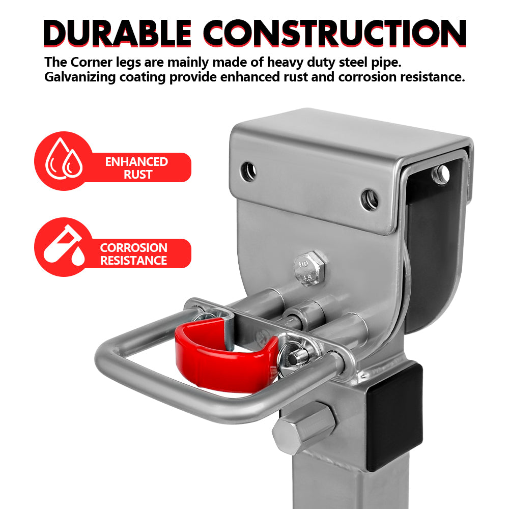 Heavy-Duty Steel Drop Down Corner Legs 440MM-560MM 2PCS