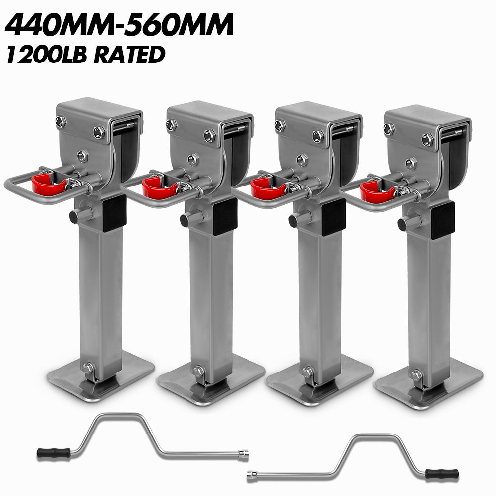 Heavy-Duty Steel Drop Down Corner Legs Set for Caravan, 4 Piece