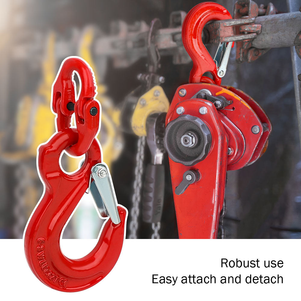 2X 6mm Safety Eye Sling Hooks, 1.12T Load, Alloy Steel