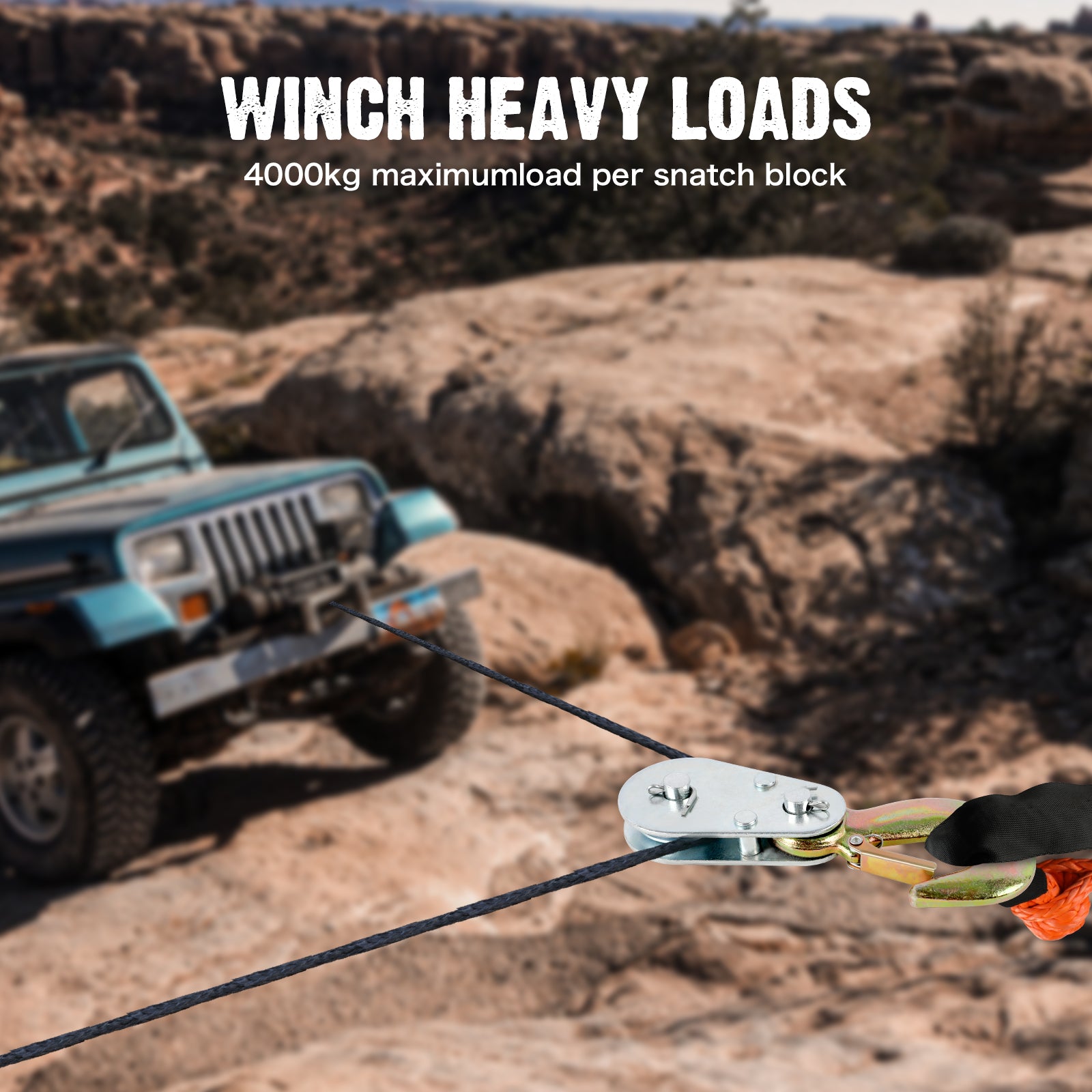 4T Snatch Block Swiveling Head Hoist for 4WD ATV UTV X-BULL