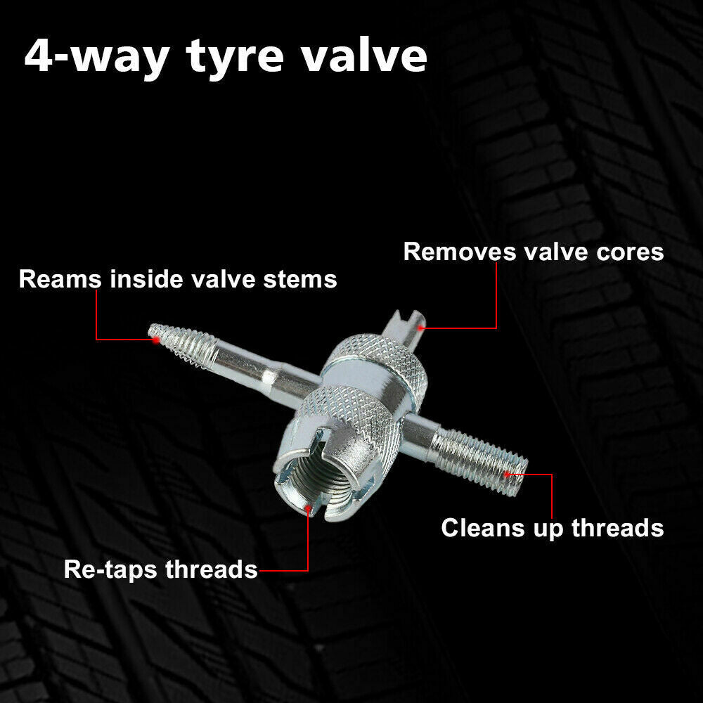Rapid 4WD Tyre Deflators 0-70psi with Gauge & Valve Tool