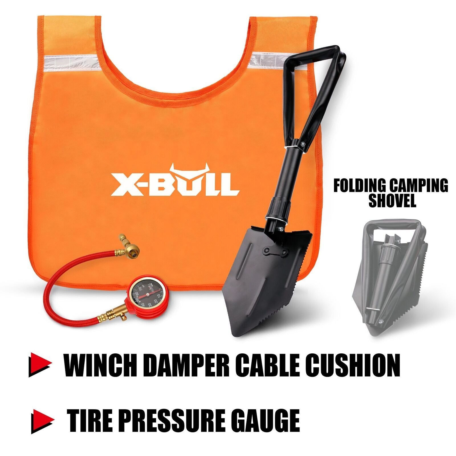 X-BULL Winch Recovery Kit Snatch Strap Off Road 4WD Mounting Pins Recovery Tracks Boards Gen 2.0