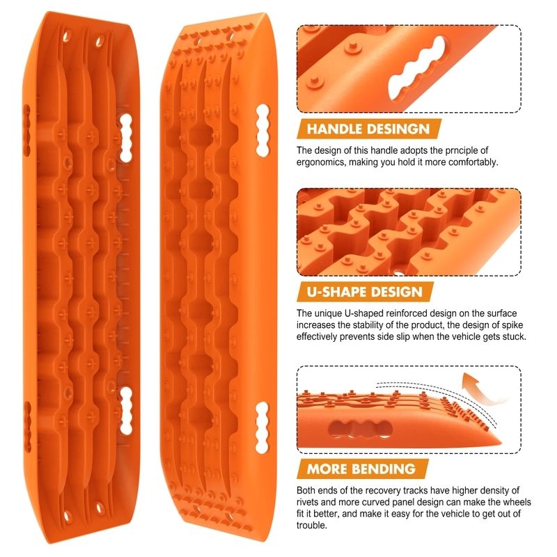 X-BULL Winch Recovery Kit Snatch Strap Off Road 4WD with Recovery Tracks Boards Gen 2.0