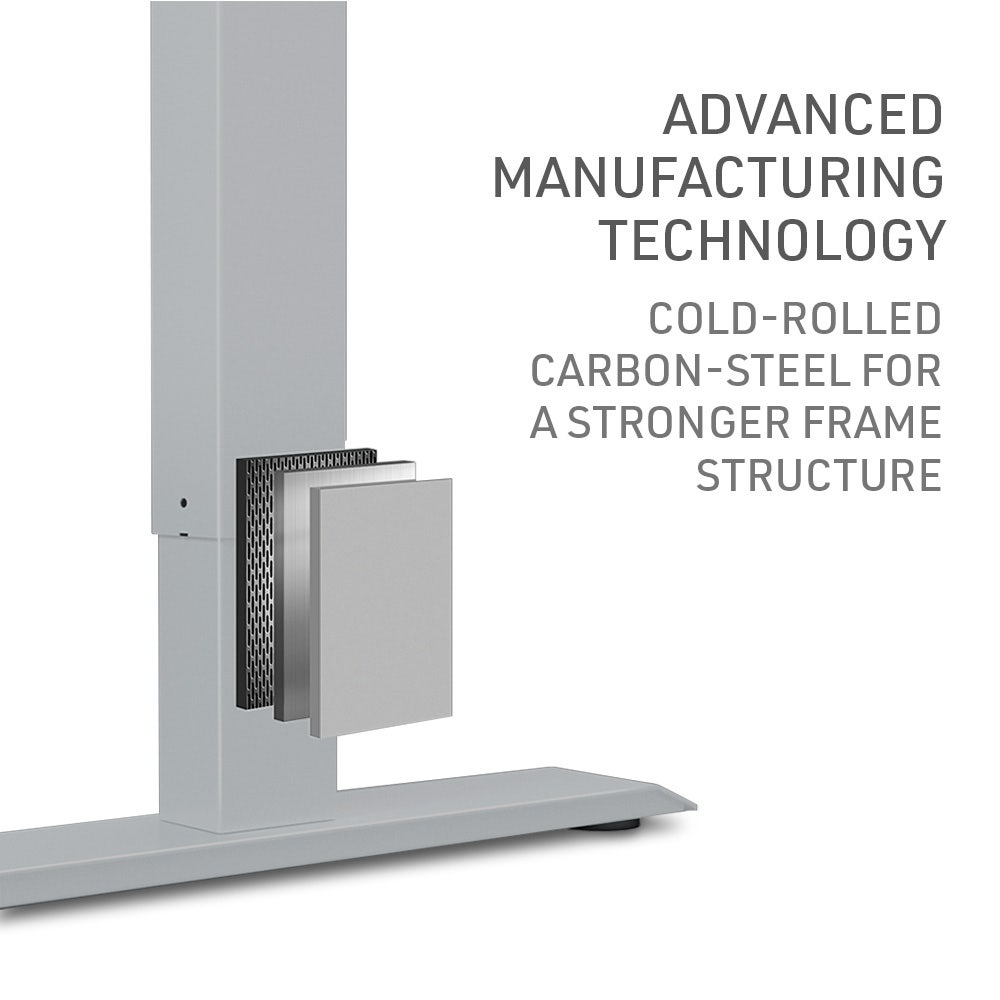 FORTIA 150cm Electric Sit Stand Desk Curved White Oak Silver Frame