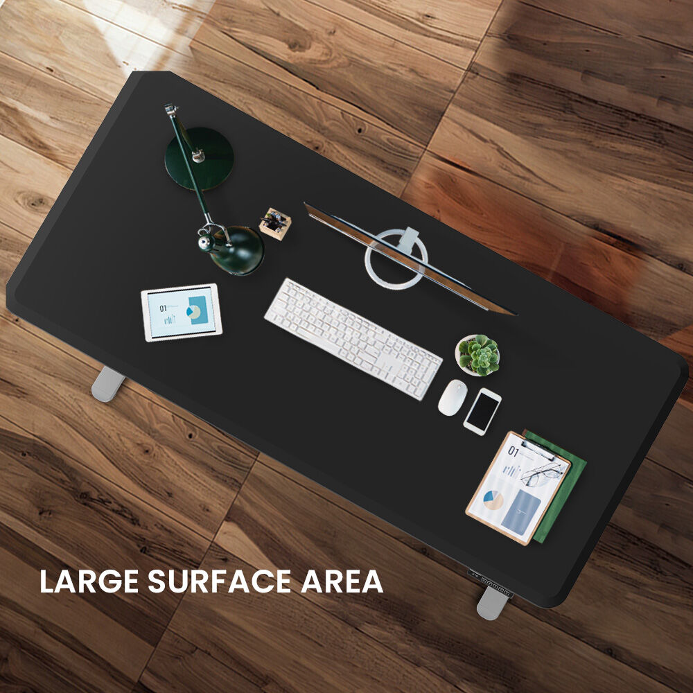 FORTIA 150cm Electric Sit Stand Desk Black/Silver Frame