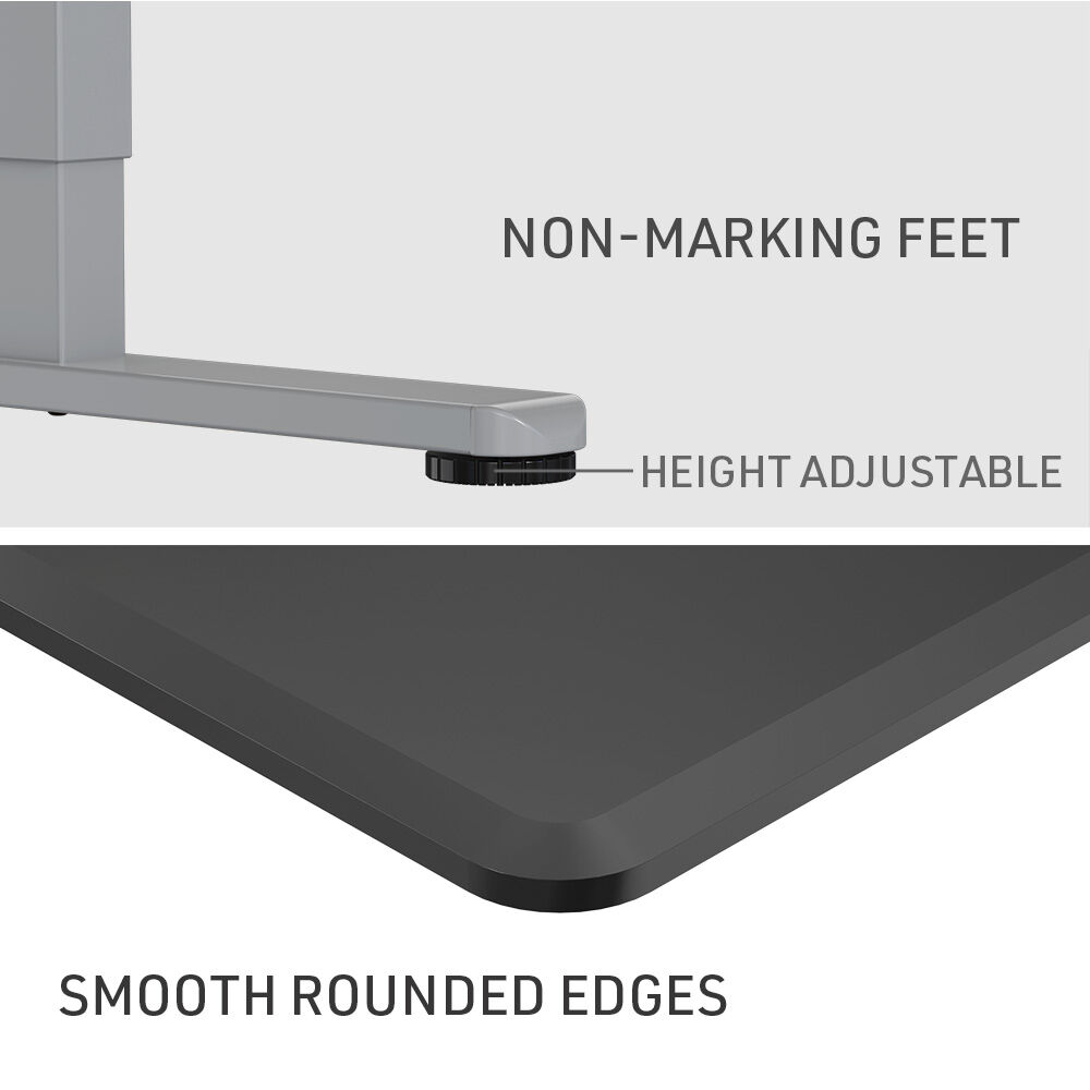 FORTIA 150cm Electric Sit Stand Desk Black/Silver Frame