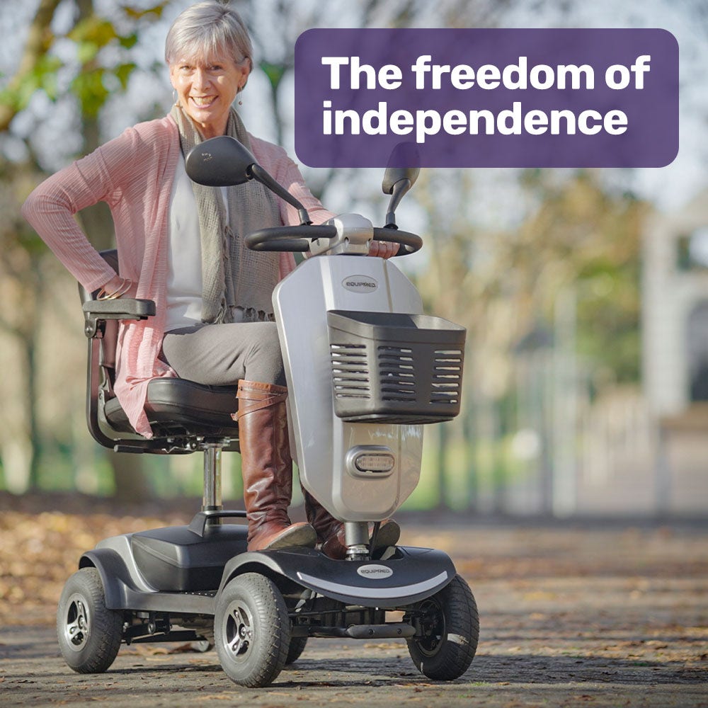 Pathline Electric Mobility Scooter for Elderly with Swivel Seat and LED Lights
