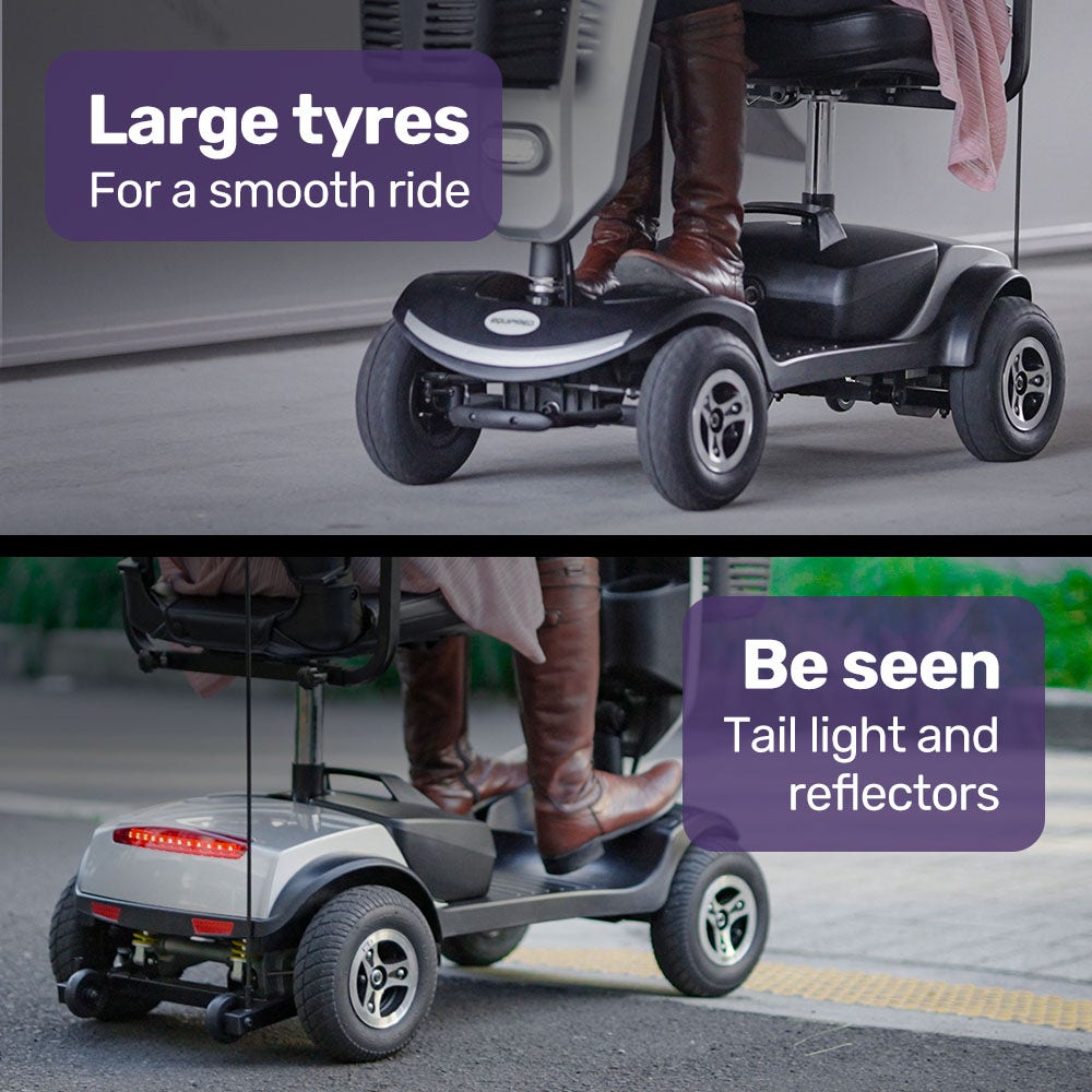 Pathline Electric Mobility Scooter for Elderly with Swivel Seat and LED Lights