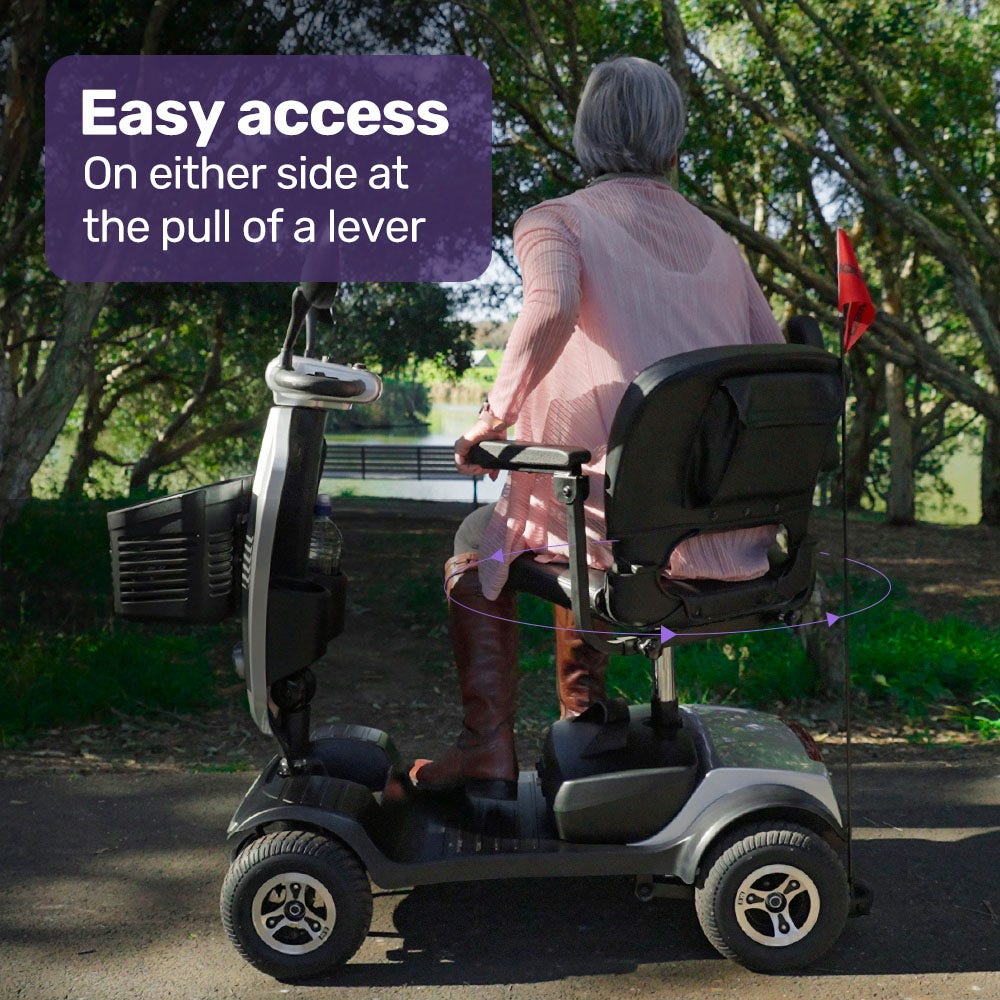 Pathline Electric Mobility Scooter for Elderly with Swivel Seat and LED Lights