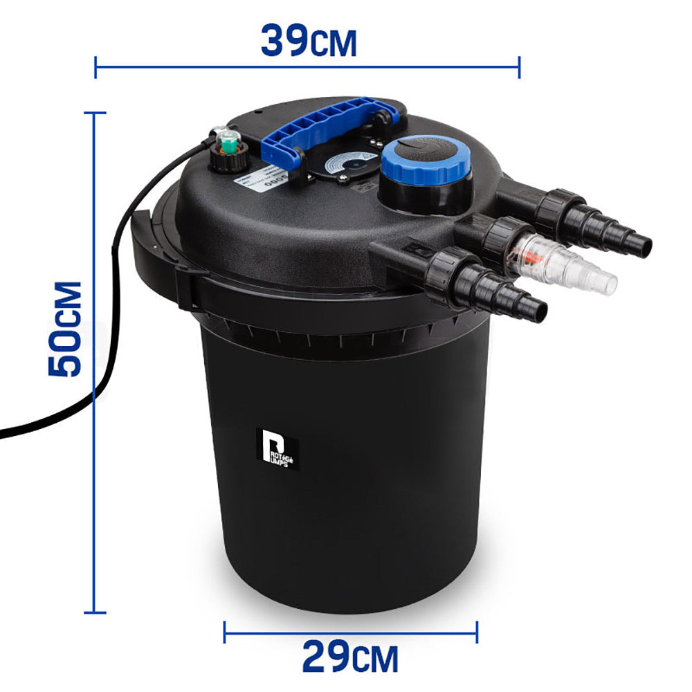 Multi-Stage Aquarium Canister Filter with UV Light, 10000 L/H - Protégé