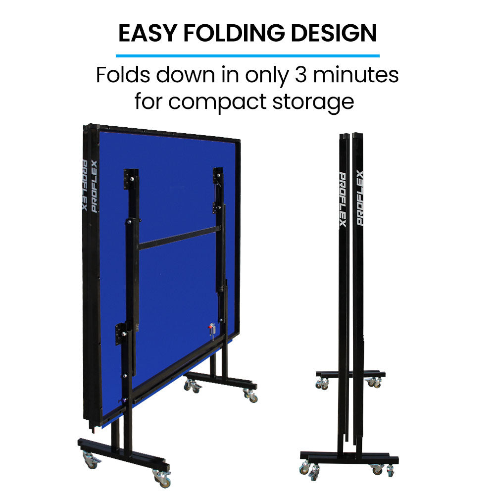 Proflex Indoor Ping Pong Table TrueBounce Blue 4-Player Set