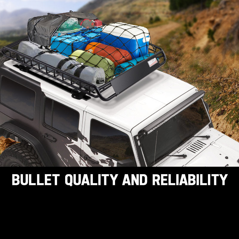 High-Quality Steel Roof Rack Basket with Wind Deflector - Bullet