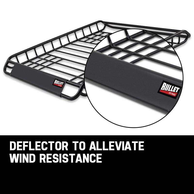 High-Quality Steel Roof Rack Basket with Wind Deflector - Bullet