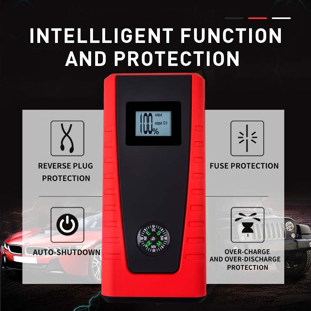 25000mAh Jump Starter, Power Bank, LED Torch - E-Power