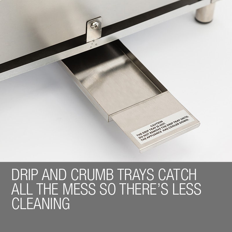 EuroGrille Portable Pizza Oven BBQ Camping LPG Gas Benchtop Stainless Steel