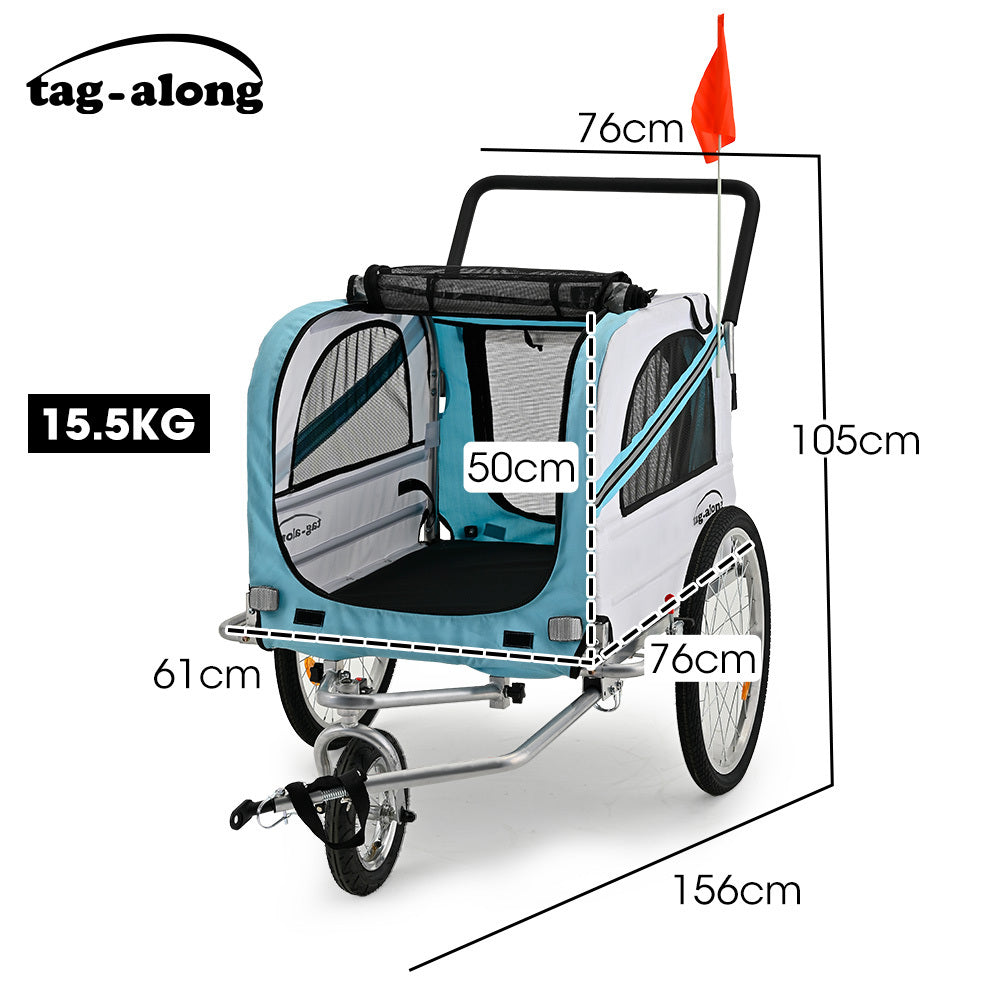 Tagalong Pet Cargo Bike Trailer/Stroller Blue