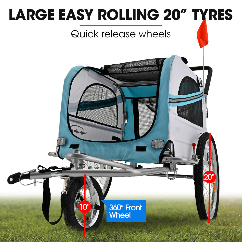 Tagalong Pet Cargo Bike Trailer/Stroller Blue