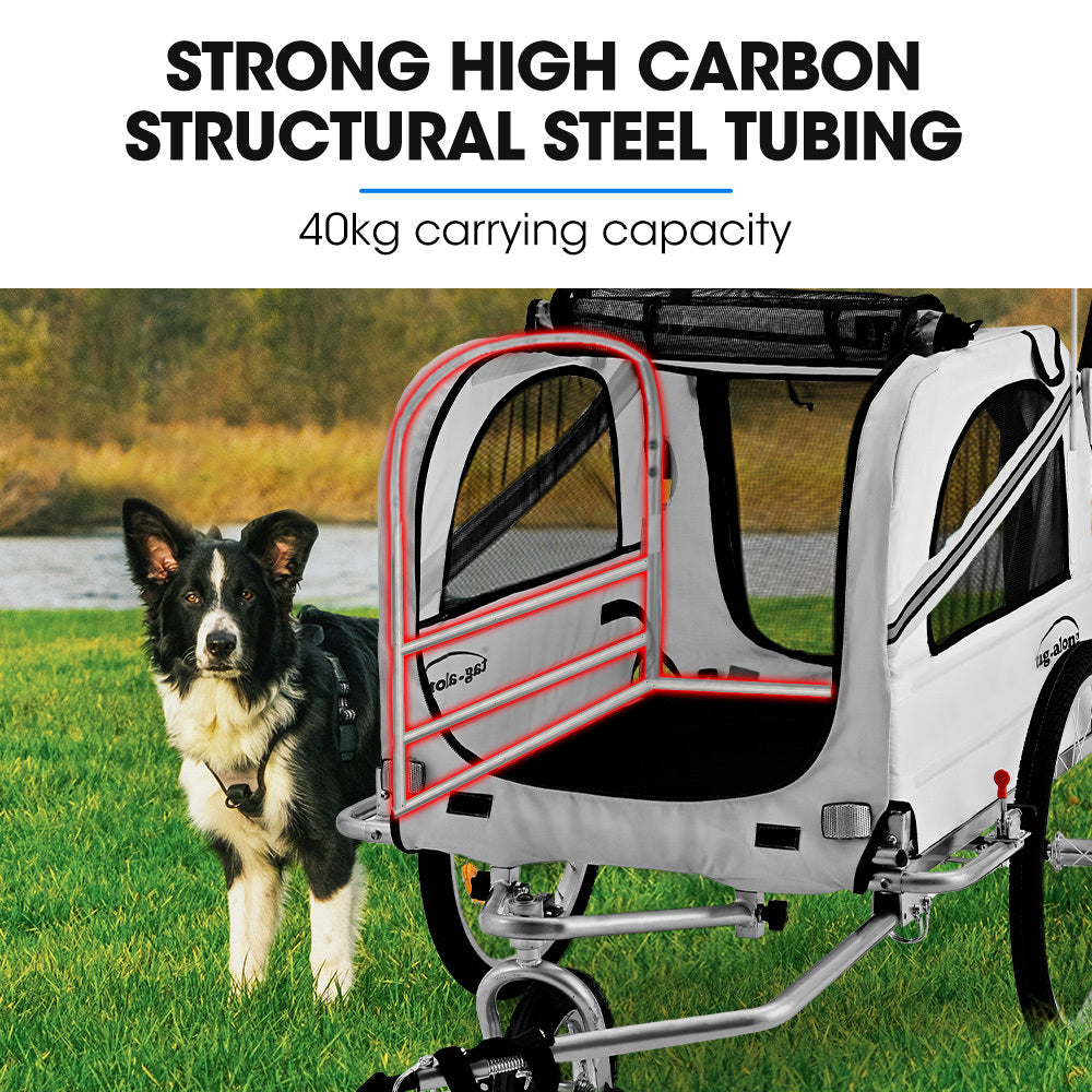 Tagalong Pet & Cargo Bike Trailer Stroller Grey