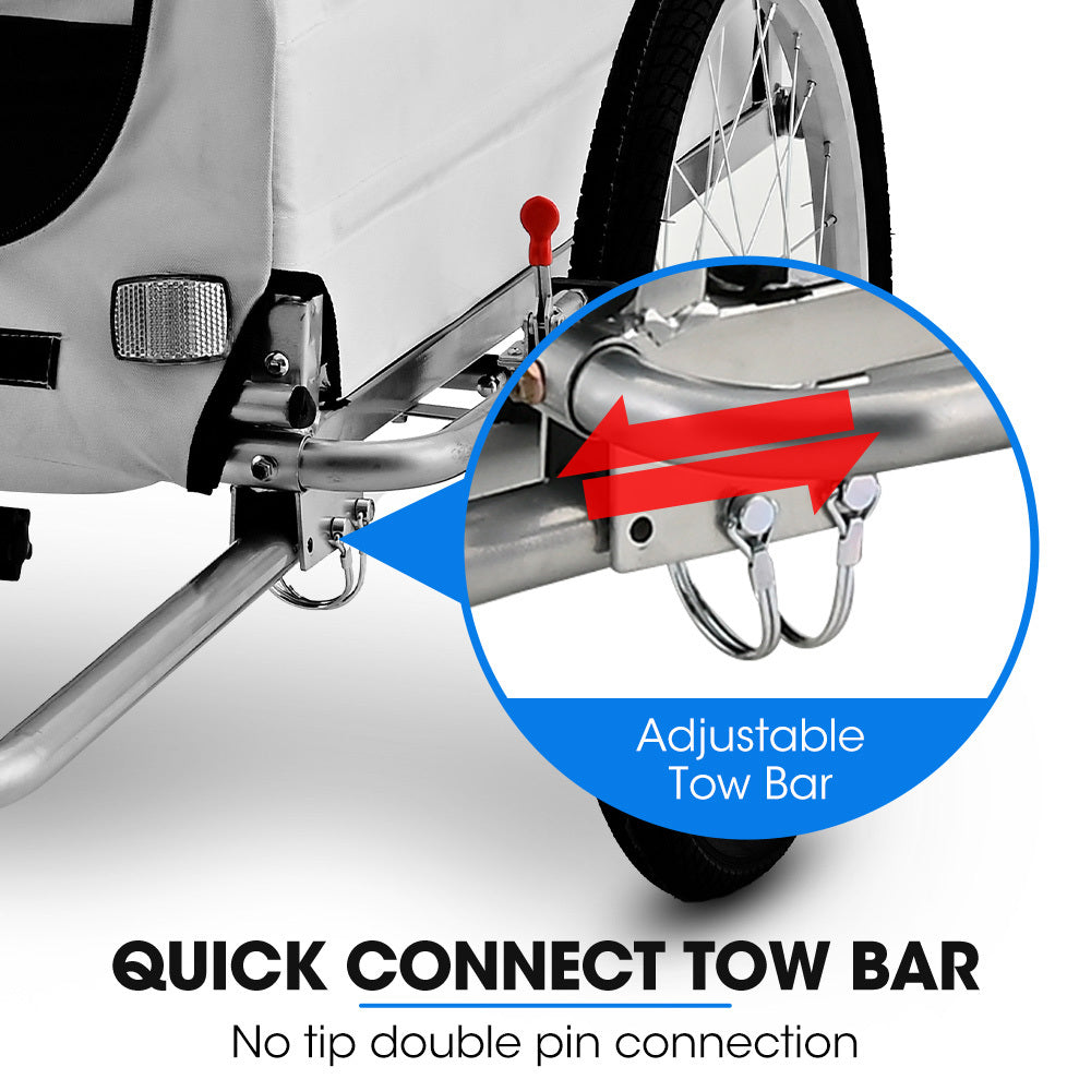 Tagalong Pet & Cargo Bike Trailer Stroller Grey