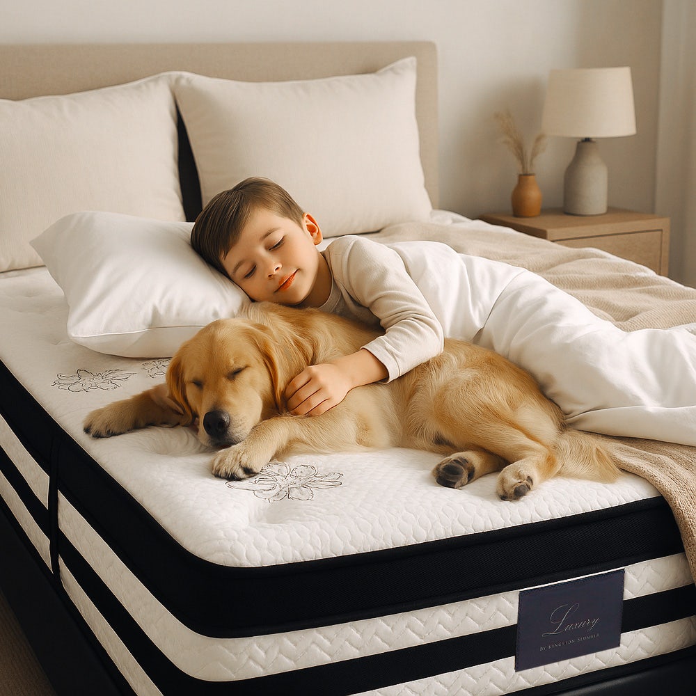 Luxury King Single Mattress Medium Firm Euro Top 5-Zone Pocket Spring