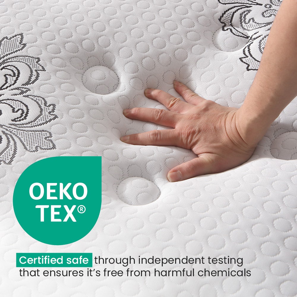Luxury King Single Mattress Medium Firm Euro Top 5-Zone Pocket Spring