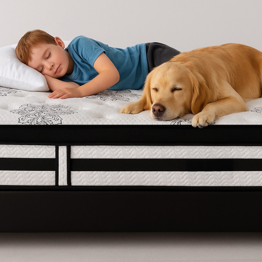 Luxury King Single Mattress Medium Firm Euro Top 5-Zone Pocket Spring