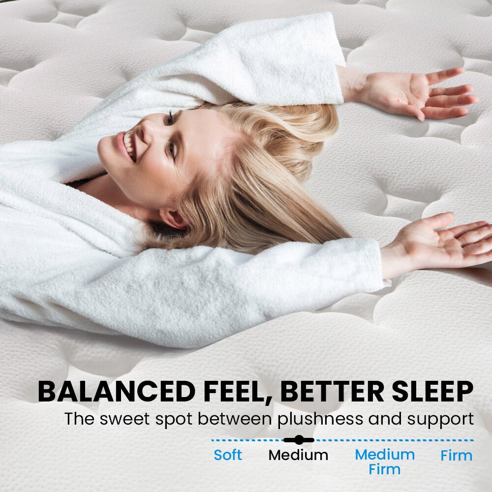 RelaxMax Queen Mattress 31cm Medium Euro Top 5-Zone Pocket Spring