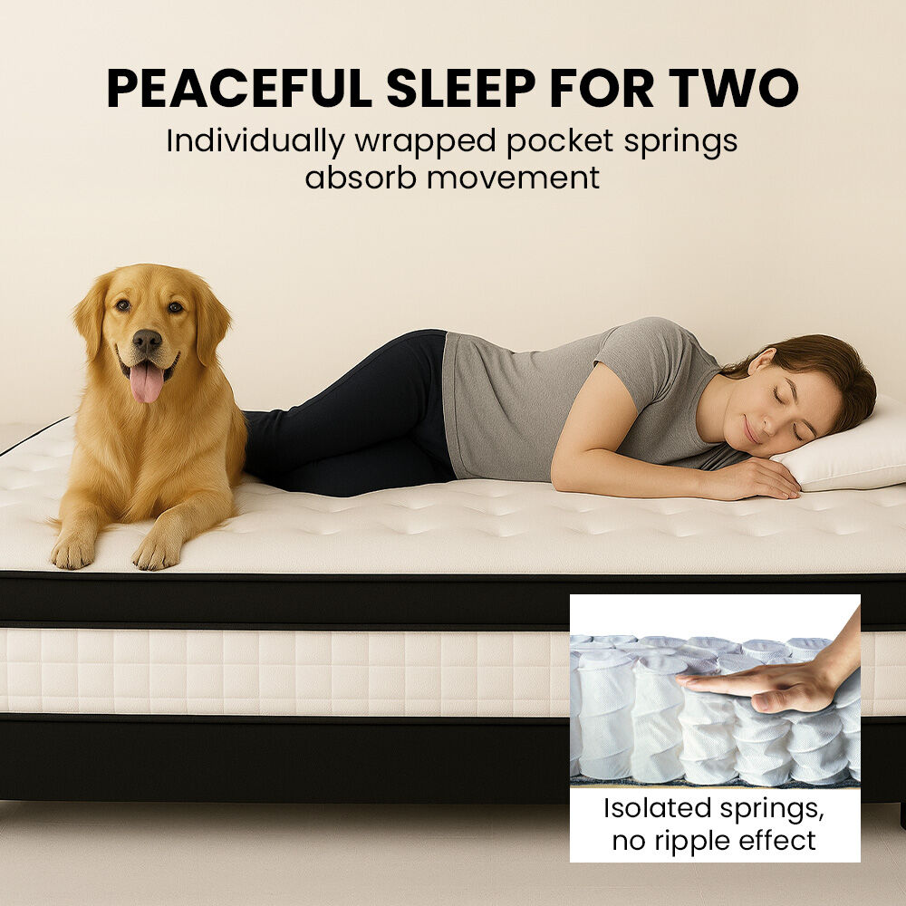 RelaxMax Queen Mattress 31cm Medium Euro Top 5-Zone Pocket Spring