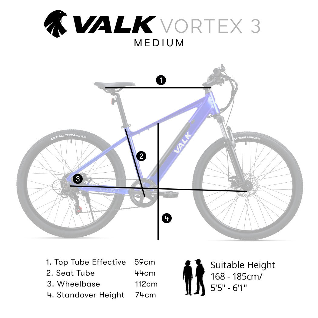 Vortex 3 Medium Electric Mountain Bike Blue