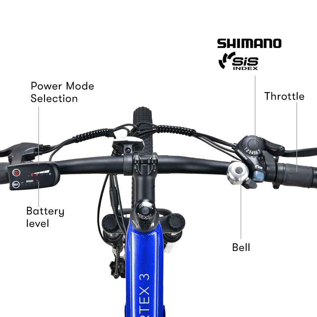 Vortex 3 Medium Electric Mountain Bike Blue