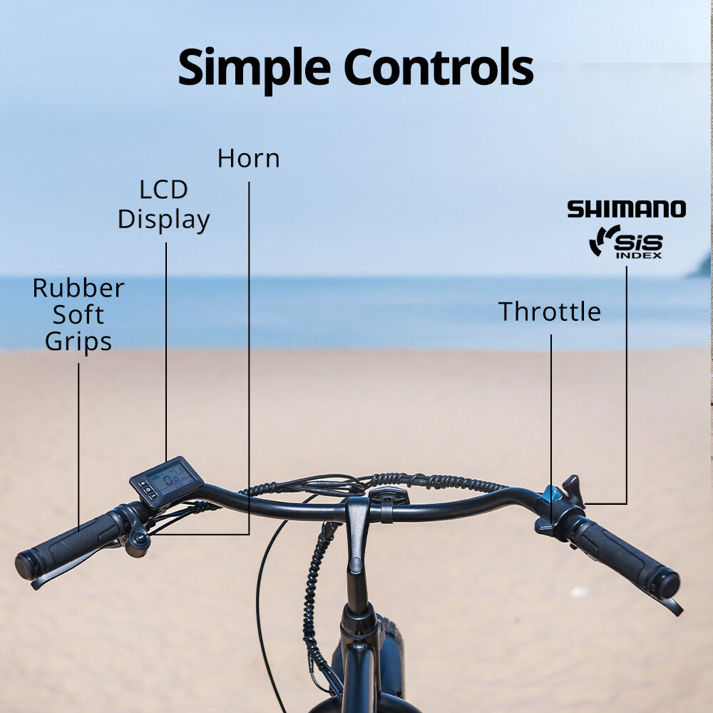 Valk Medium Electric Fat Tyre Cruiser Bike Matte Black