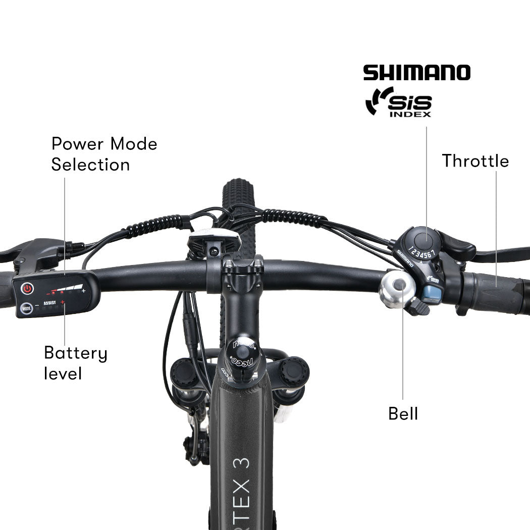 Vortex 3 Medium Electric Mountain Bike Gunmetal Grey
