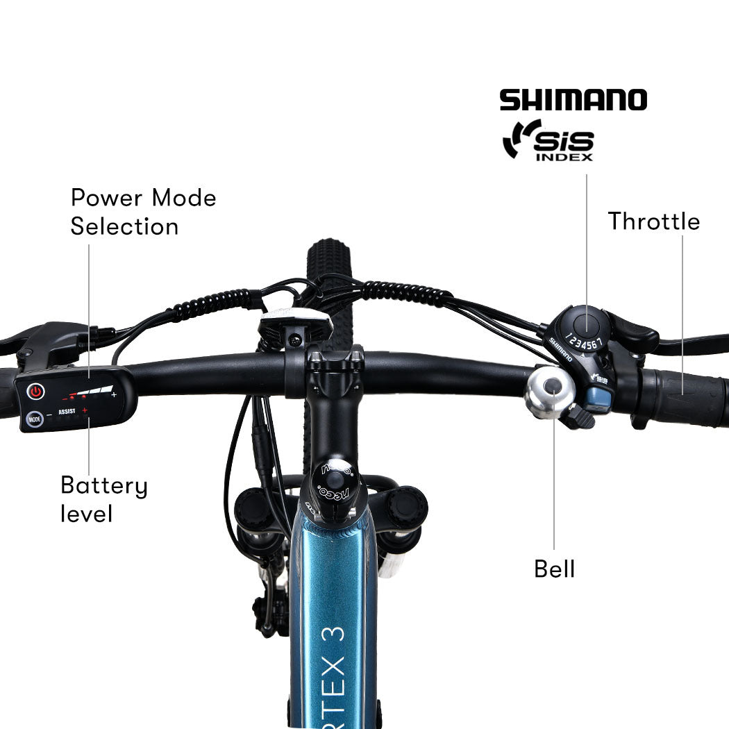 Vortex 3 Medium Electric Mountain Bike Metallic Teal