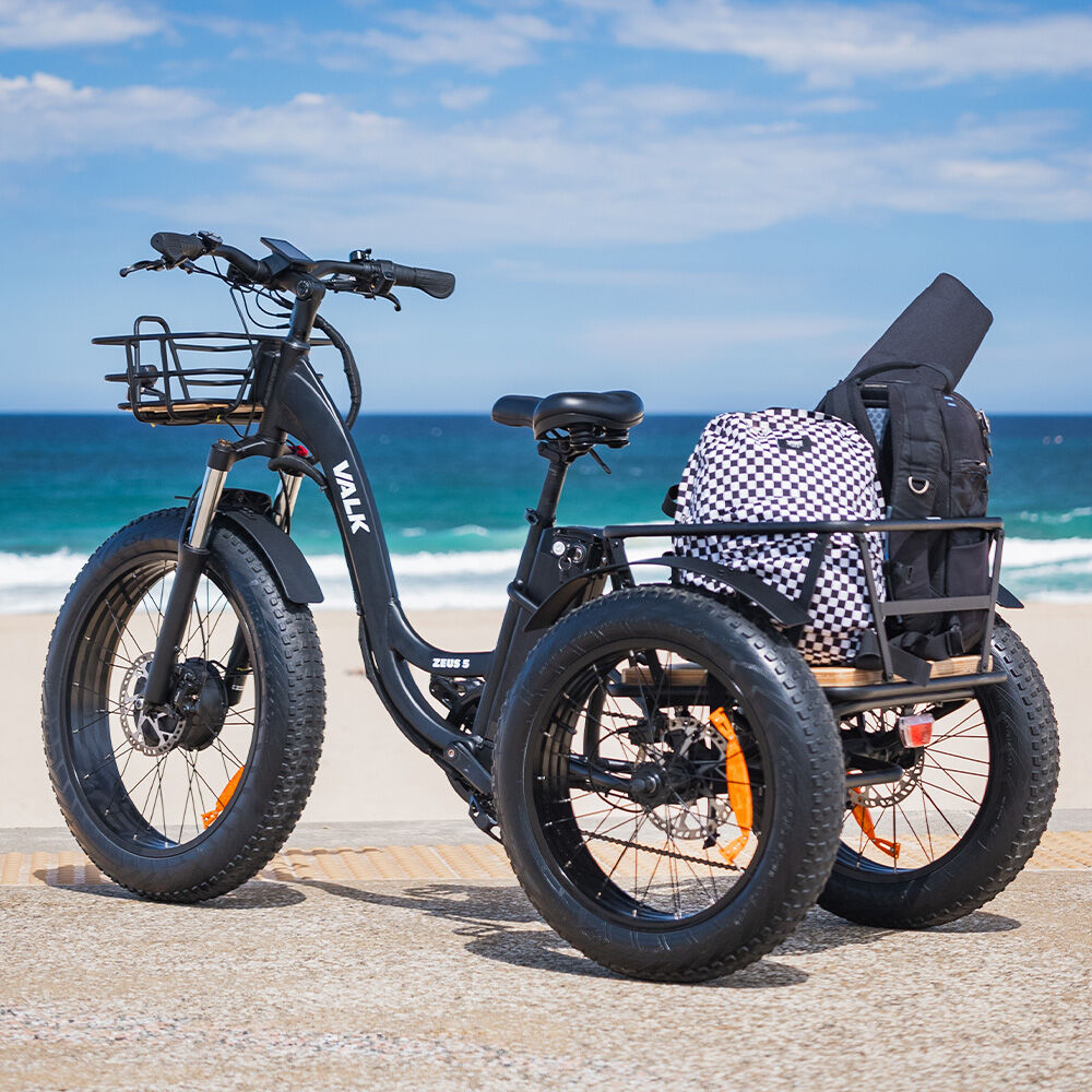 Zeus 500W Electric Fat Tyre Tricycle Black