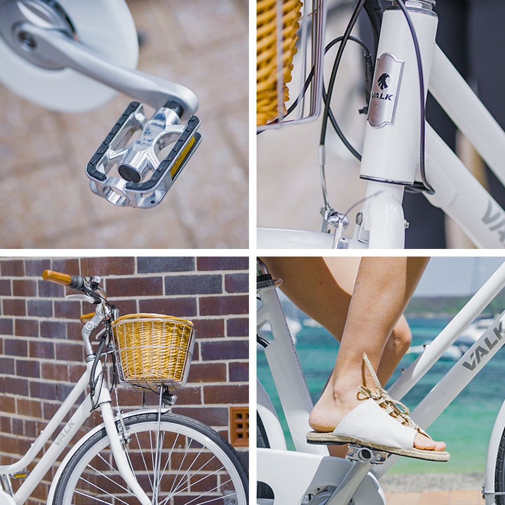 Laneway 5 Medium Vintage Electric Bike Torque Sensor White
