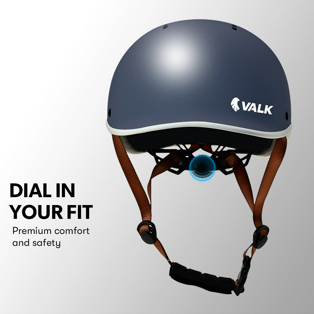 VALK Retro Bike Helmet 56-61cm Shadow Navy Universal Fit