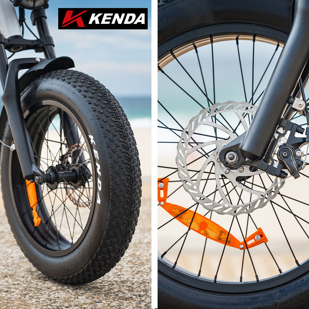 Nomad 350W Electric Fat Tyre Bike Black 20x4" Kenda Tyres Shimano 7-Speed