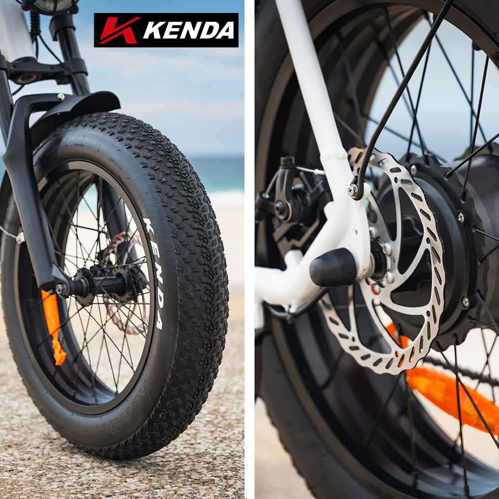 Nomad 20" Fat Tyre Electric Bike 350W White