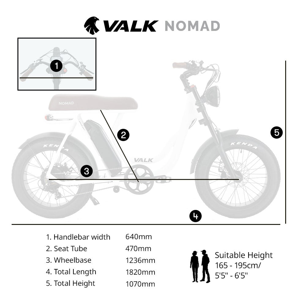 Nomad 20" Fat Tyre Electric Bike 350W White