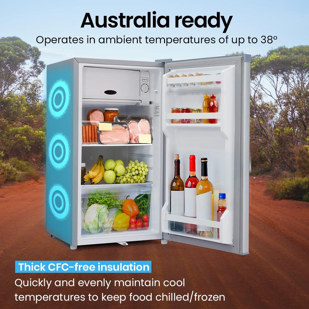 95L Portable Upright Fridge Freezer, 3 Voltage, Gecko