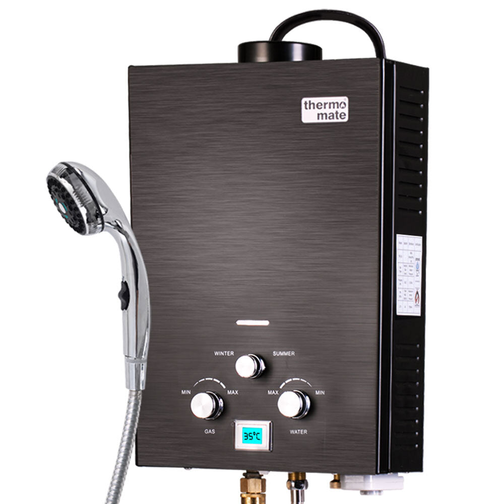 Portable Tankless Water Heater, 6L Outdoor Gas Powered - Thermomate